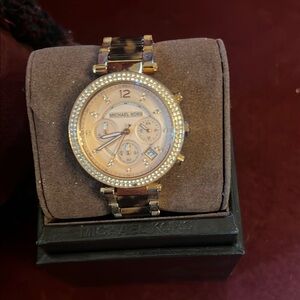 Michael Kors Gold and Brown Watch